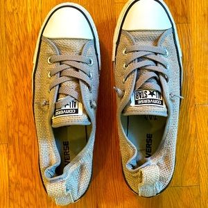 Converse Women’s All⭐️Star Shoreline Gray Woven Canvas sneakers, 9M